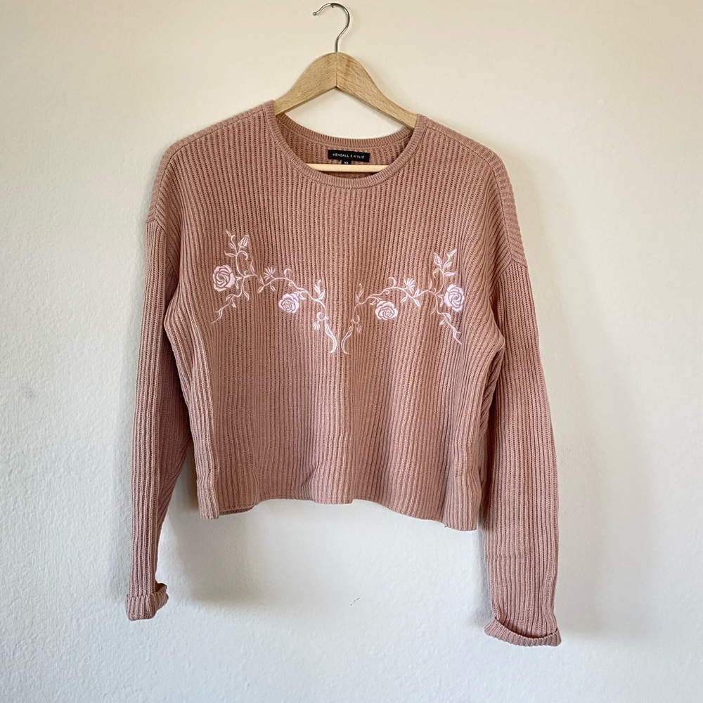 Blush Rose Sweater Kendall & Kylie Size XS